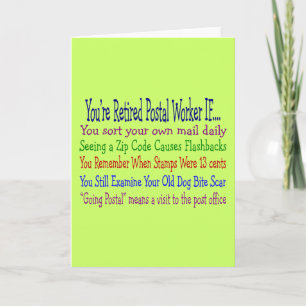 Carte T-shirts et cadeaux des travailleurs postaux retra
