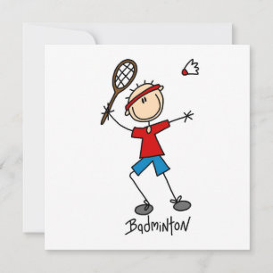 Carte T-shirts et cadeaux du joueur de badminton