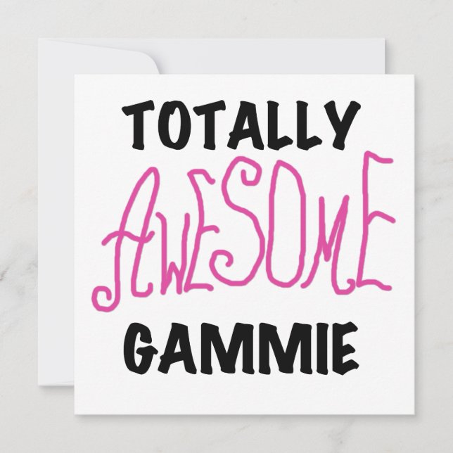 Carte T-shirts et cadeaux Gammie Pink totalement géniaux (Devant)