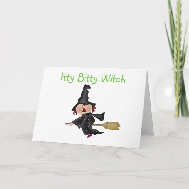 Carte T-shirts et cadeaux Itty Bitty Witch (Devant)