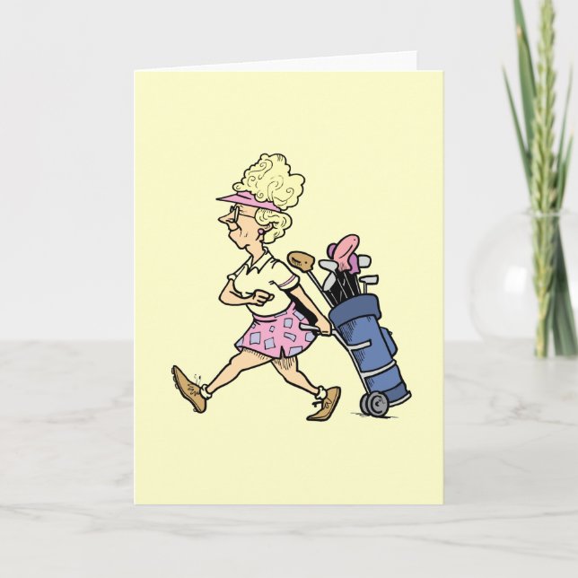 Carte T-shirts et cadeaux Lady Golfer (Devant)
