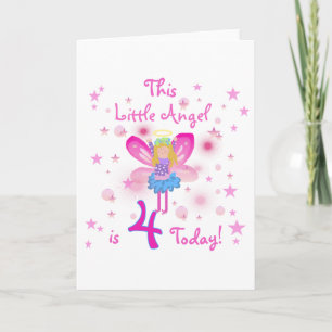 Carte T-shirts et cadeaux Little Angel 4th Birthday