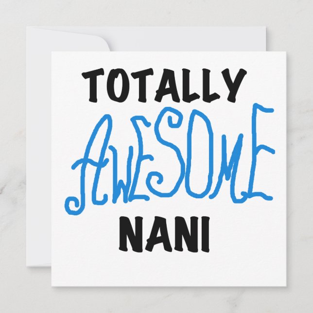 Carte T-shirts et cadeaux Nani totalement géniaux en ble (Devant)