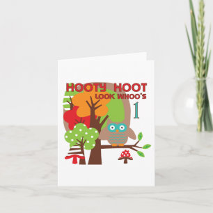 Carte T-shirts et cadeaux Owl First Birthday