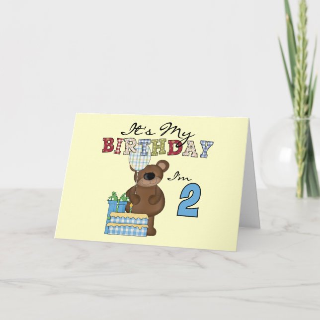 Carte T-shirts et cadeaux pour le 2e anniversaire de Boy (Devant)