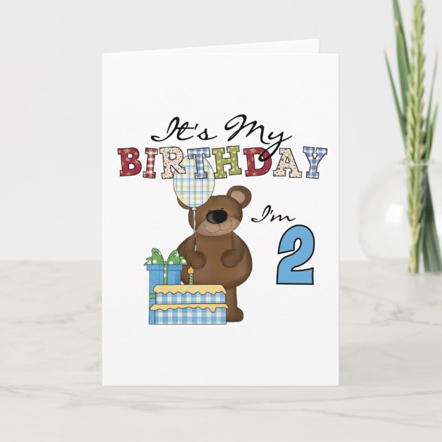 Carte T-shirts et cadeaux pour le 2e anniversaire de Boy (Devant)