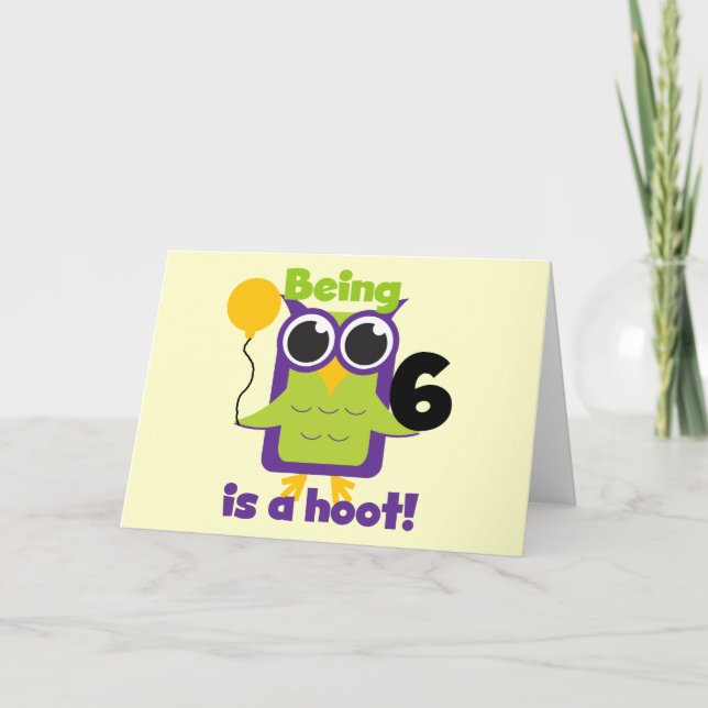 Carte T-shirts et cadeaux pour le 6e anniversaire de Hoo (Devant)