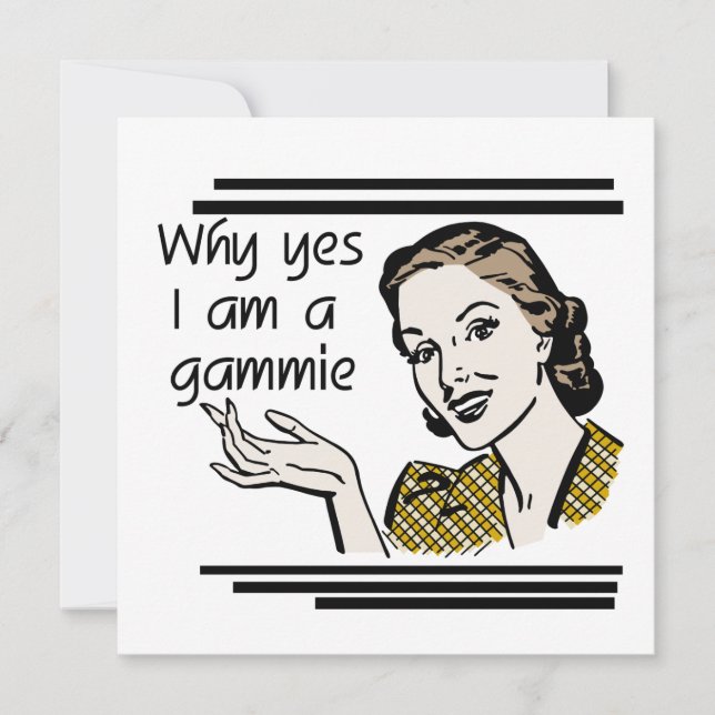Carte T-shirts et cadeaux Retro Gammie (Devant)