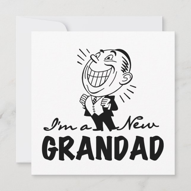 Carte T-shirts et cadeaux Smiling New Grand-père (Devant)
