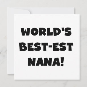 Carte T-shirts noir et blanc du Meilleur-est Nana du