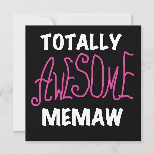 Carte T-shirts rose Memaw absolument géniaux (Devant)