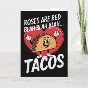 Carte T-shirts Roses Sont Rouges Blah Tacos Saint Valent