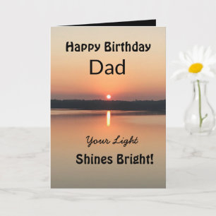 Carte Ta Lumière Brille Papa Anniversaire