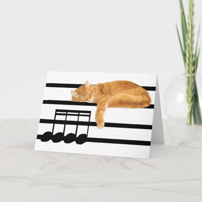 Carte Tabby de musique kitty cat (Devant)