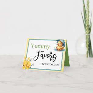 Carte table Cute en caoutchouc canard Yummy Faveur