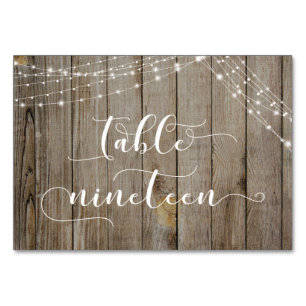 Carte Table Dix-Neuf Bois Patiné Brun & Lumières