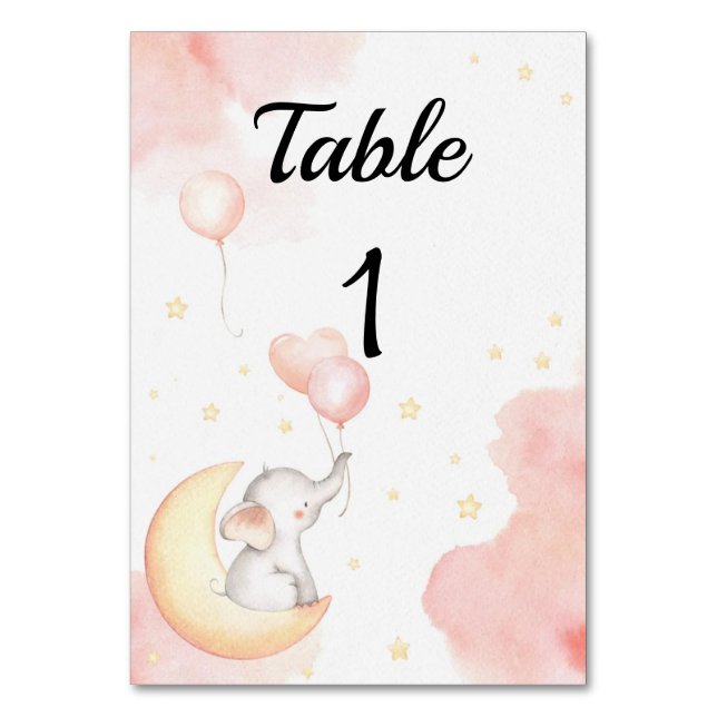 Carte table Eléphant rose (Par défaut)