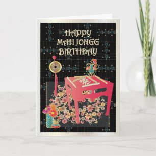 Carte Table rouge Mah Jongg