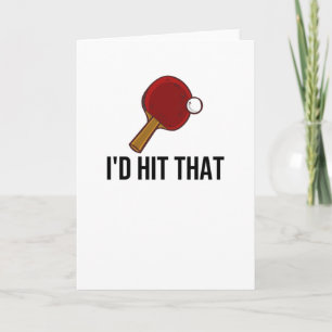 Carte Table Tennis Cadeaux Ping Pong Joueur de tennis de