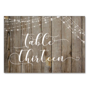 Carte Table Treize Bois Patiné Brun & Lumières
