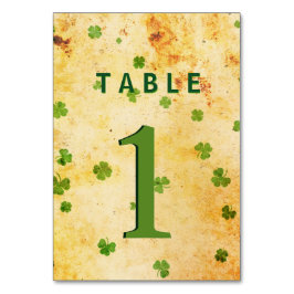 Carte table vintage Shamrock irlandaise