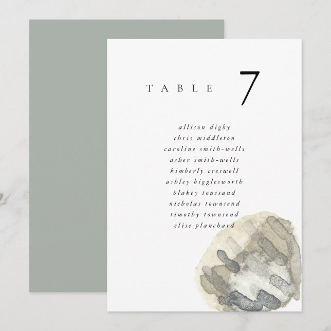 Carte Tableau de disposition de sièges de mariage à l'aq (Devant / Derrière)