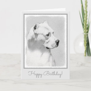 Carte Tableau Dogo Argentino - Art Chien original