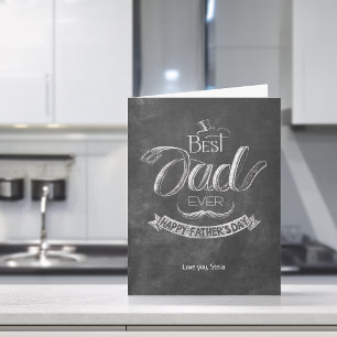 Carte Tableau noir Meilleur Papa de tous les jours des P