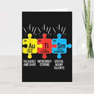 Carte Tableau périodique des éléments de l'autisme Sensi