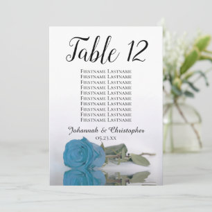 Carte Tableau Rose bleu turquoise Grande table