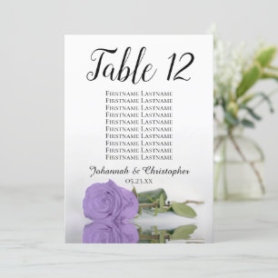 Carte Tableau Rose violet Lavande Grande table