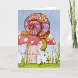 Carte Tabouret de l'escargot de Paisley ladybug bonjour