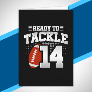 Carte Tackle 14e anniversaire 14 ans Anniversaire de mar