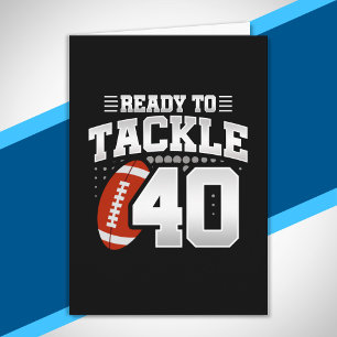 Carte Tackle 40e anniversaire 40 ans Anniversaire de cou