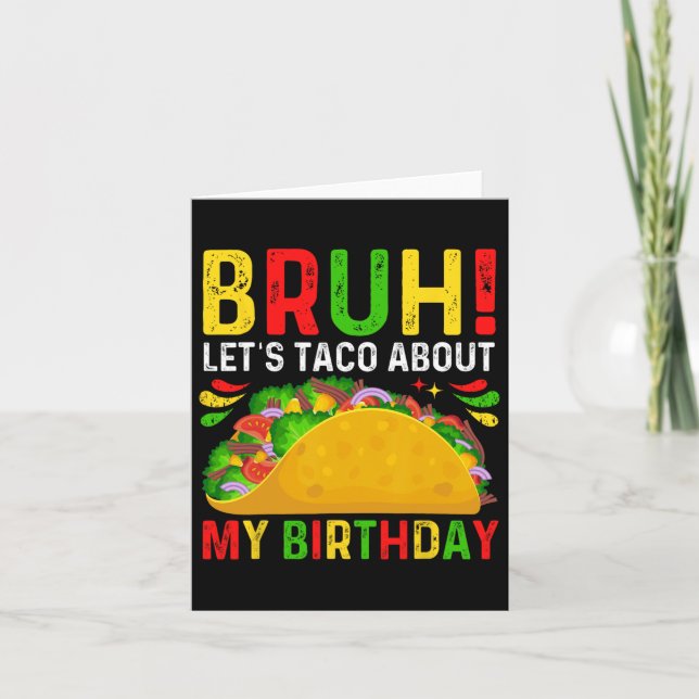 Carte Taco à propos de mon anniversaire-cinco De Mayo-me (Devant)