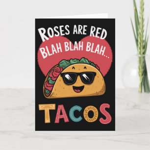 Carte Taco drôle pour la Saint-Valentin Blah Blah Blah T