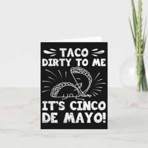 Carte Taco sale à moi c'est la fête de Cinco De Mayo F
