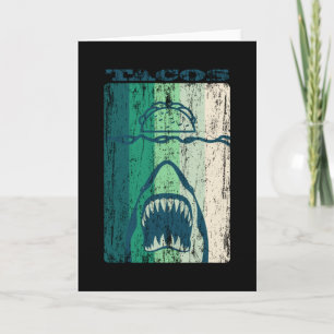 Carte TACO SHARK VINTAGE Funny Taco Lover Taco Mardi