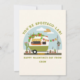 Carte Taco Truck Pun Green Camping School Valentine