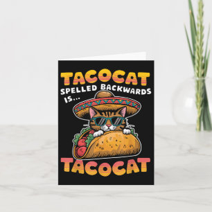 Carte Tacocat épelé à l'envers Chemise Taco Cat Cinco De