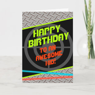 Carte Tag laser Personnalisé Garçons Anniversaire Saluta
