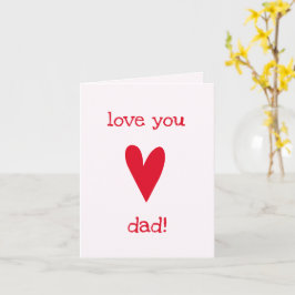 Carte T'aime papa ! | Fête des pères Red Heart