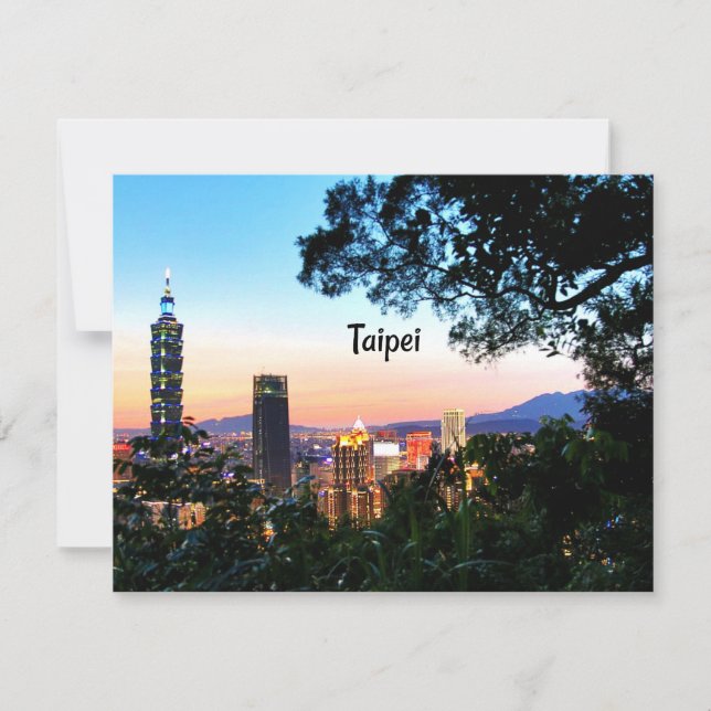 Carte Taipei, Taïwan photo pittoresque (Devant)