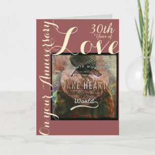 Carte Take Heart 30th anniversary card