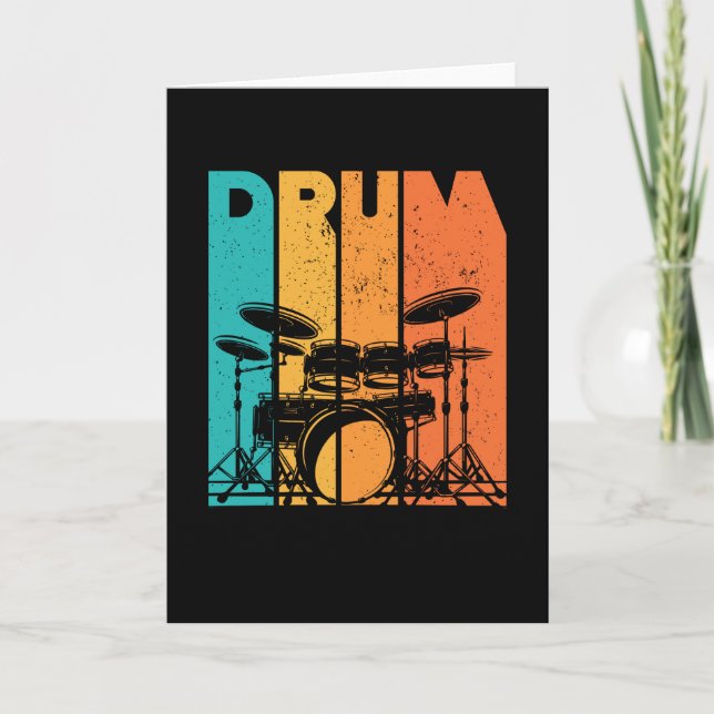 Carte Tambours | Drumming Lover Drummer Cadeau (Devant)
