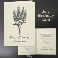 Tampon Delphinium Larkspur Juillet Fleur Linge