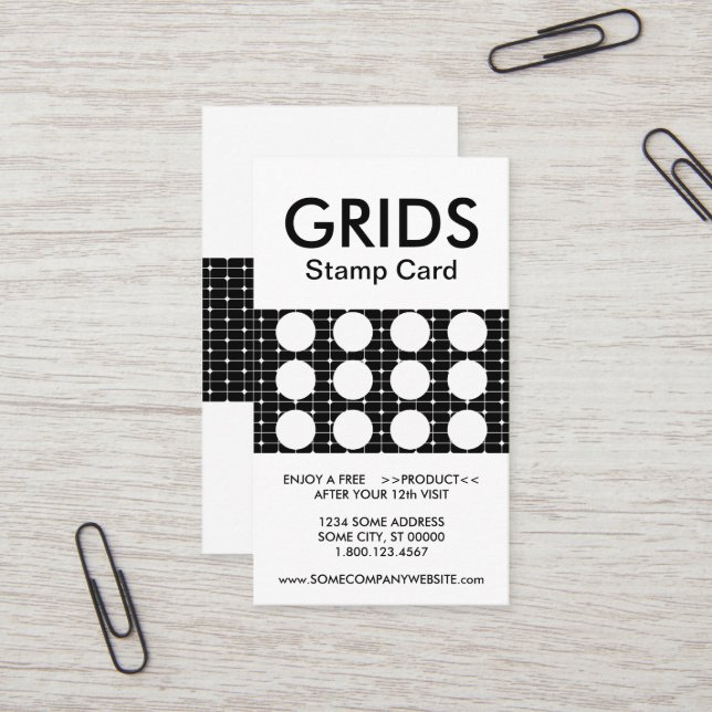 carte tampon grilles (couleur personnalisable) (Devant/Arrière en situation)