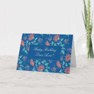 Carte Tante Anniversaire Aiyana Floral Batik