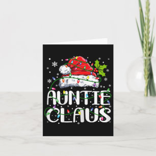 Carte Tante Claus Lumières de Noël Pyjama Famille Matchi