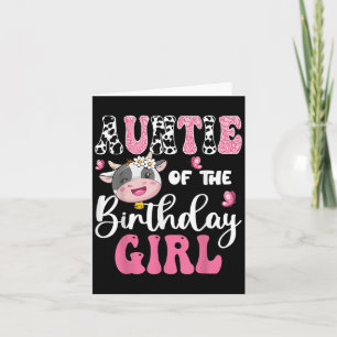 Carte Tante De L'Anniversaire Fille Ferme Vache 1er Anni
